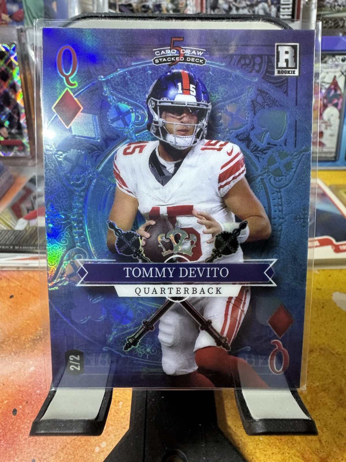 2023 Tommy Devito Wild Card 5 Card Draw Blue Ace of Spades 1/2
