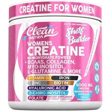 Clean Nutra Women Creatine Powder Collagen Inositol Muscle Hormone Support