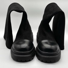 Women s Black Suede Knee High Boots Sz 8