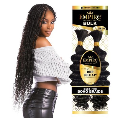 Sensationnel Empire Bulk Braiding   Deep Human Hair Braids for Knotless Boho Box