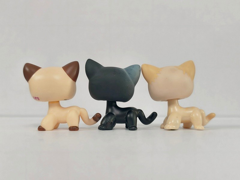 Les Petites（レ・プティート）Rectangular33.6 3pcs/lot Littlest Pet Shop Figure LPS Short Hair Cat #3573