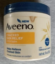 AVEENO CRACKED SKIN RELIEF CICA BALM TRIPLE OAT COMPLEX 11 OZ Discontinued HTF