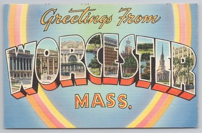 Worcester Großbrief Massachusetts 1940er Perkins Butler