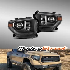Base Model For 2014-2021 Toyota Tundra G2 Projector Headlights Replcement Black