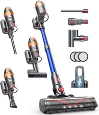 Cordless Vacuum Cleaner, 600W 45KPA with Upholstery Cleaning Tool