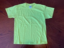 Gildan Youth T Shirts Solid Heavyweight Cotton Short Sleeve Yellow Tee Medium