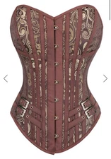 Corsetstory STEAMPUNK LARP OVERBUST CORSET WITH BUCKLES Size 26
