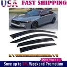 FOR 2023-2025 HONDA ACCORD PREMIUM BLACK TRIM WINDOW VISOR RAIN GUARD WITH CLIPS