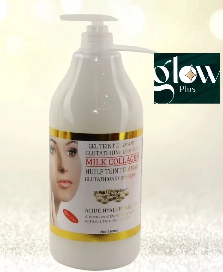 Milk Collagen Glutathione Comprime Whitening Shower Gel with UV