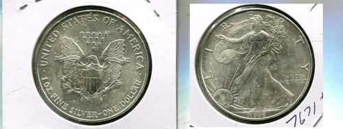 1996 AMERICAN SILVER EAGLE 1 OUNCE SILVER COIN CHOICE BU 7671T