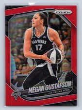 2025 WNBA Panini Prizm Megan Gustafson Red Prizm /299 #49 Aces Fire