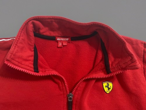 Genuine Scuderia Ferrari Kids Full Zip Red Jacket / Top - Track Jacket US 11-12 - Picture 3 of 10