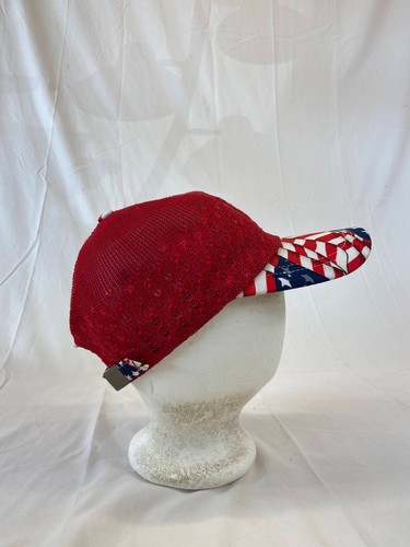 American Flag Baseball Cap Buckleback Hat Decorative Mesh Breathable Red Patriot - Picture 5 of 10