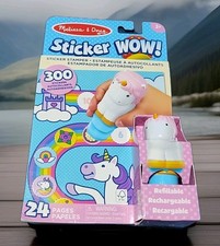 Melissa Doug Sticker Wow Unicorn Refillable Sticker Stamper