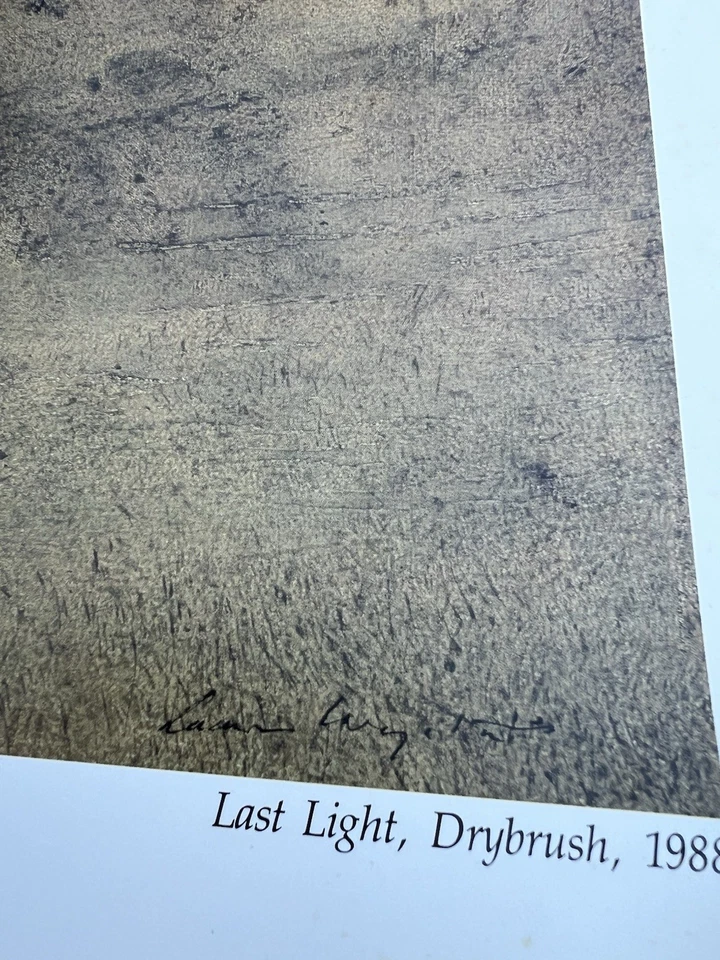 Last Light de Andrew Wyeth Impresión Paisaje Offset Museo de Jacksonville 24"x32" Foto 4 de 4