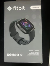 Fitbit Sense 2 Health and Fitness Smartwatch, Shadow - Grey/ Sealed