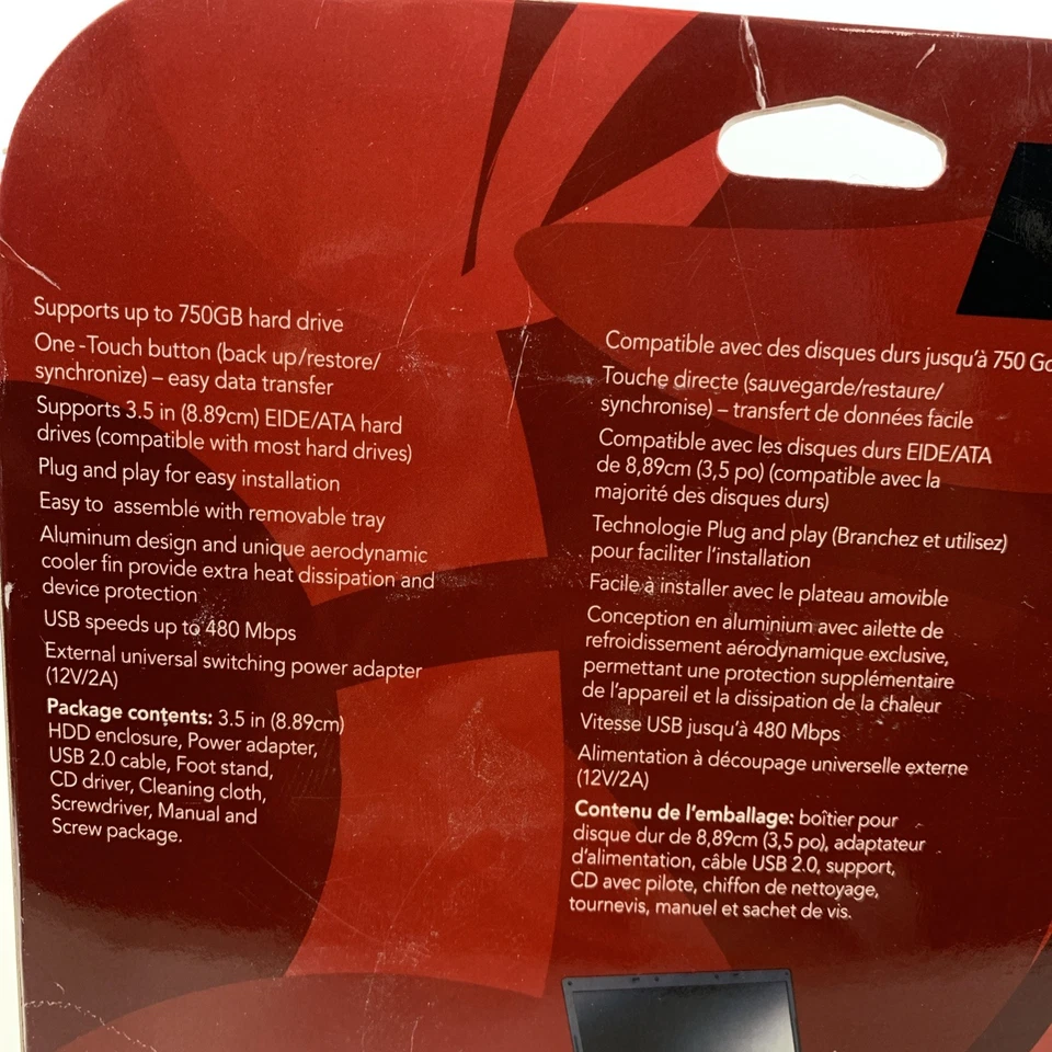 Rocketfish Model RF-HD35 USB 2.0 3.5" Hard Drive Enclosure For IDE Drives - Image 4 of 4