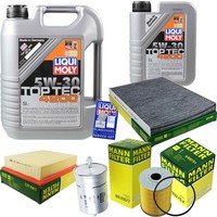 Mann Inspektionspaket 6L Liqui Moly Top Tec 4200 5W-30 FüR VW Golf 2.8 VR6 2.9