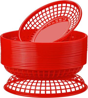 24 Pack Fast  Baskets, Plastic Fast  Restaurant Baskets, Bread Fry Baskets Servi