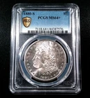 1880 S Morgan Dollar $1 - PCGS MS64+ - Bright & Flashy Tone-Free Beauty! 90%