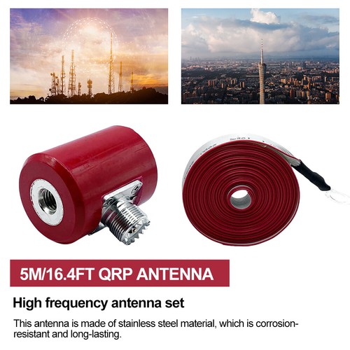 5M/16.4FT QRP HF Antennas Stainless Steel HF Antennas 300W-600W for USDX Radio - Zdjęcie 4 z 11