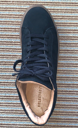 Selected Homme - VANS STYLE - Sneakers skateboard nere scamosciate da uomo taglia 11 - Foto 3 di 11
