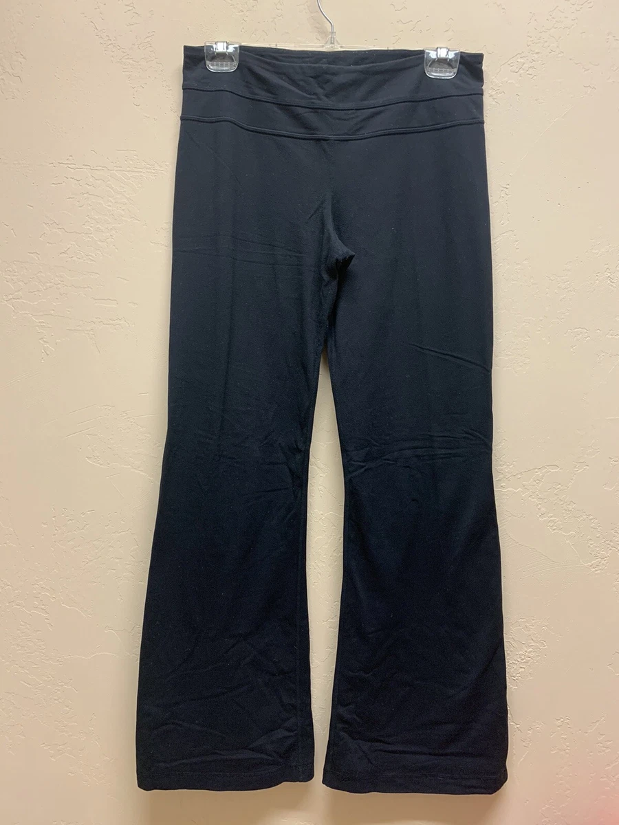 Lululemon Vintage Yoga Pants Wide Leg Black Sweatpants Womens 8 Fast Ship!