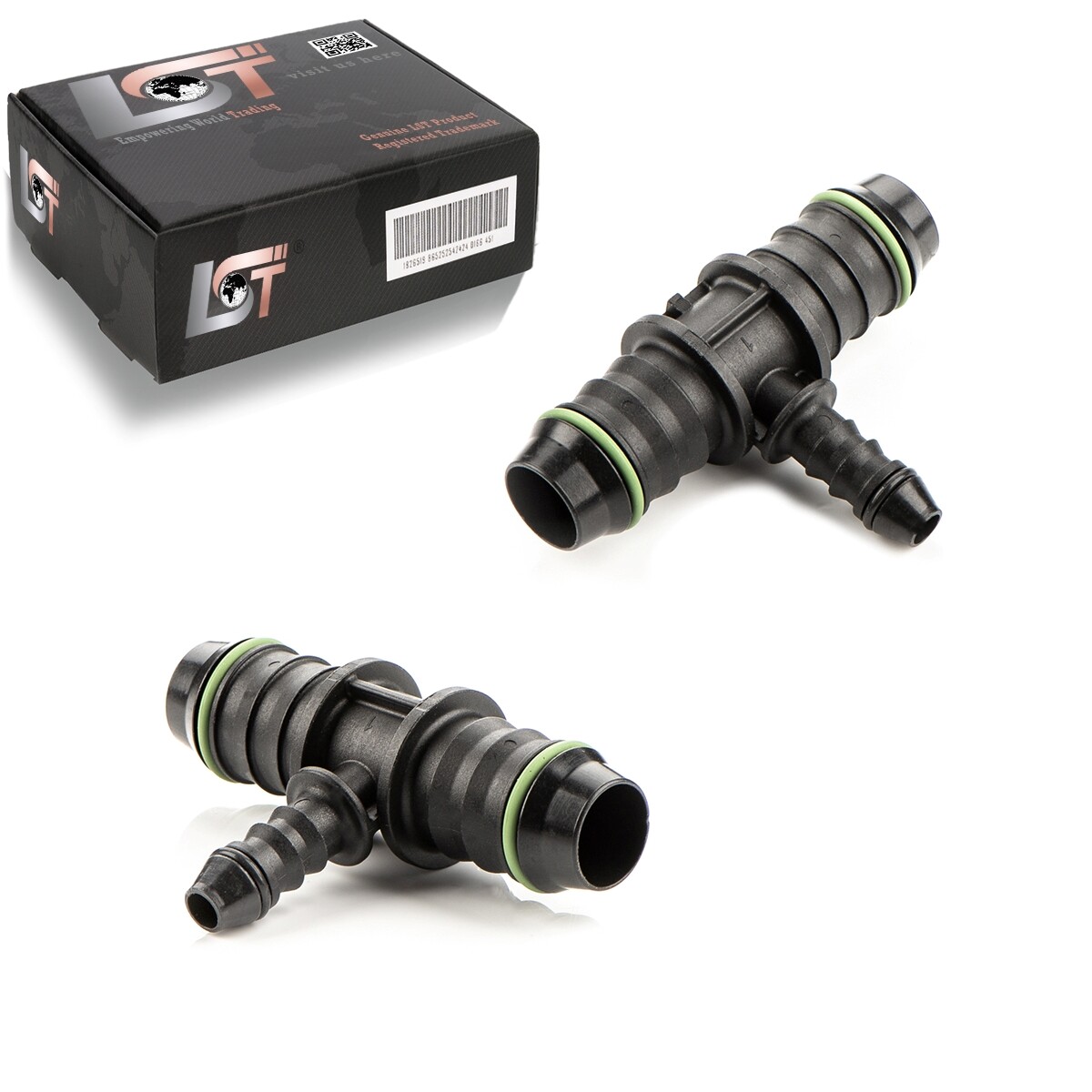 2X T-Piece Fuel Hose Connection T-Connector Ø 6Mm - Ø 14Mm Reducing