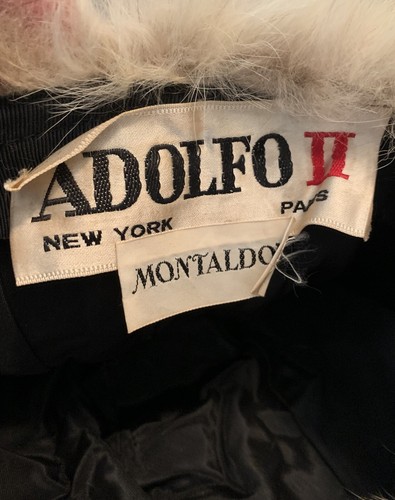 Vintage 70s Adolfo II Womans Brown Fur Hat New York Paris Montaldos RARE - Picture 15 of 15