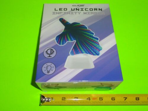 (1) Unicorn LED Infinity 2 Sided Mirror Night Light with Multi-Color Lights NEW - Picture 3 of 7