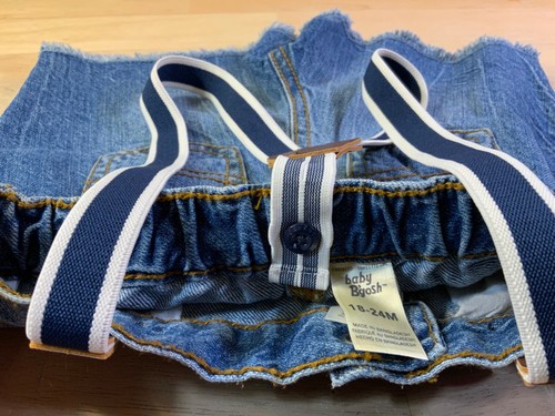 New Baby Boy's Baby B'gosh Denim Shorts with Attached Suspenders Sz 18-24 Mo* - Picture 4 of 4