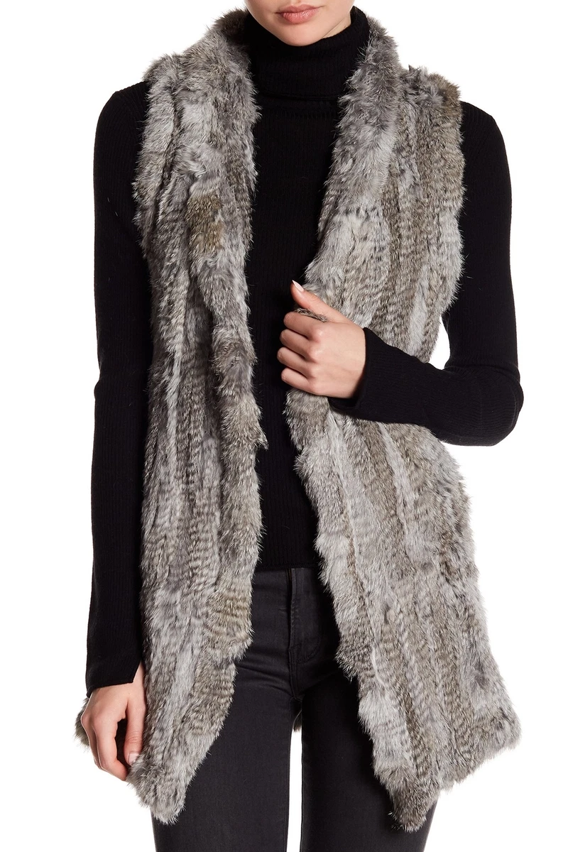 Love token rabbit fur best sale vest