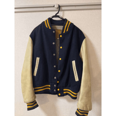 Golden Bear Stadium Jacket M Size Navy/Beige from Japan free