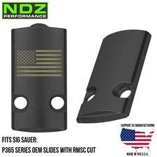 NDZ Sig P365 P365XL X Macro Fuse RMSC Optic Sight Cover Plate Aluminum Engraved
