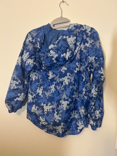 kids L.L. Bean coat blue rain frog kids size 10 - Picture 3 of 3