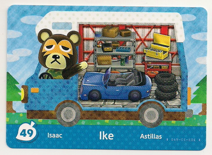 amiiboカード Animal Crossing amiibo Card: Ike 49 Welcome Series Bear RV