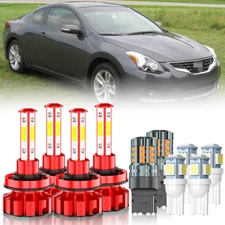 For Altima 2Dr Coupe 2010-2013 LED Headlight+Turn Signal+Side Marker Light Bulbs