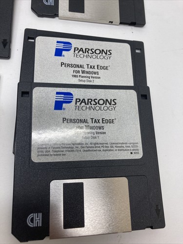 1992/1993 Vintage Parsons Technology 3.5 Floppy Disks w/User Guide - Picture 5 of 8