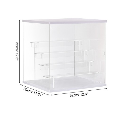 Clear Acrylic Display Case with LED Light 4 Tier Dustproof Assemble Cube Stand - Picture 4 of 7