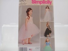 Simplicity S0421, 0421, Childs' Tulle Skirt, Ballet, Dance, Skating Pattern 3-6