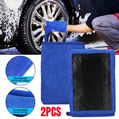 Microfiber Clay Bar Mitt Towel Auto Car Detailing Cleaning Wash Gloves Cloth Rag