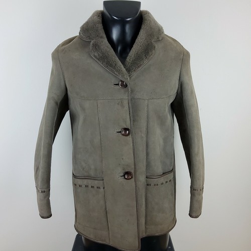 WOOLEA WOMENS LADIES GREY SHEEPSKIN 