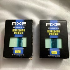 AXE Refreshing Phoenix Body Hair and Face Bar Soap (x 2)- Crushed Mint and Lemon