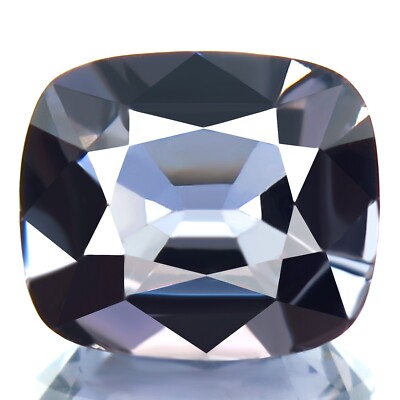 2.14ct Natural Burmese Silver Gray Spinel Awesome Master Cushion Sparkling Rare