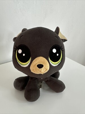 2016 Nanco Littlest Pet Shop LPS Plush Black Bear Cub Mama Stuffed Toy ...