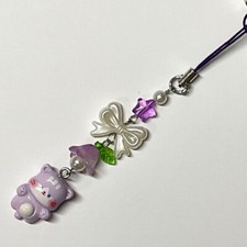 Purple Flower Cat Phonecharm