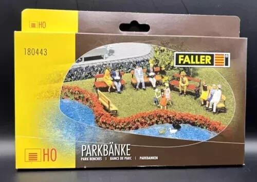 FALLER H0 1:87 KIT ACCESSORI DIORAMA PANCHINE  PARK BENCHES 12 PEZZI  ART 180443