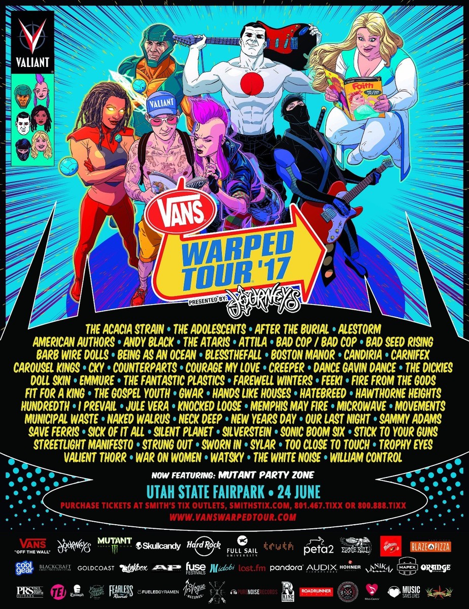 VANS WARPED TOUR 2017 UTAH CONCERT POSTER: Acacia Strain, I