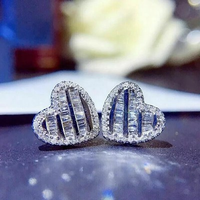 2.5 Ct Round Cut Lab Created Diamond Women's Stud Earrings 14K White Gold Plated