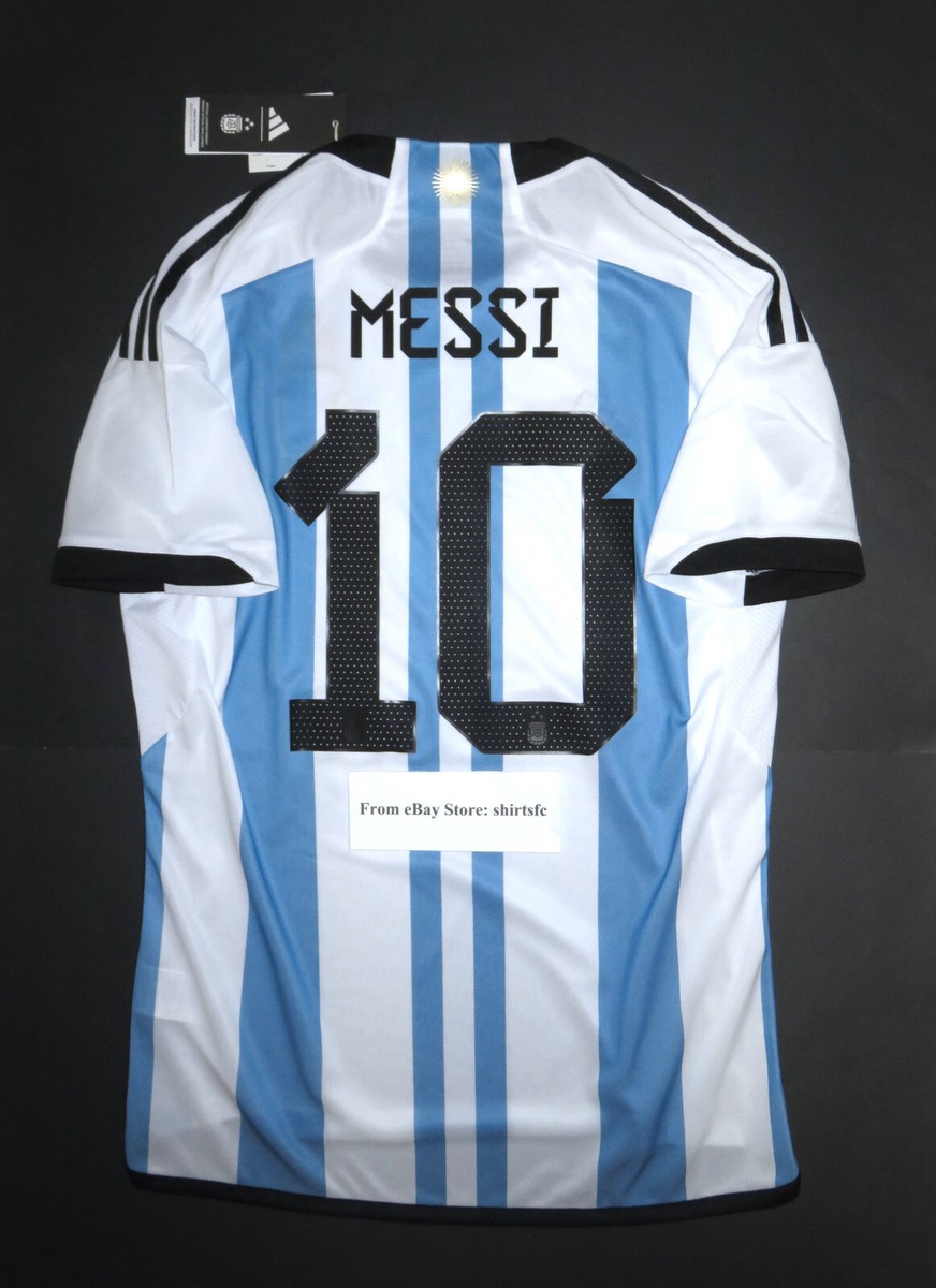 2022/23 アルゼンチン (#10 MESSI)3つ星 2022/23 Argentina Authentic Home Jersey #10 Messi 3XL World Cup